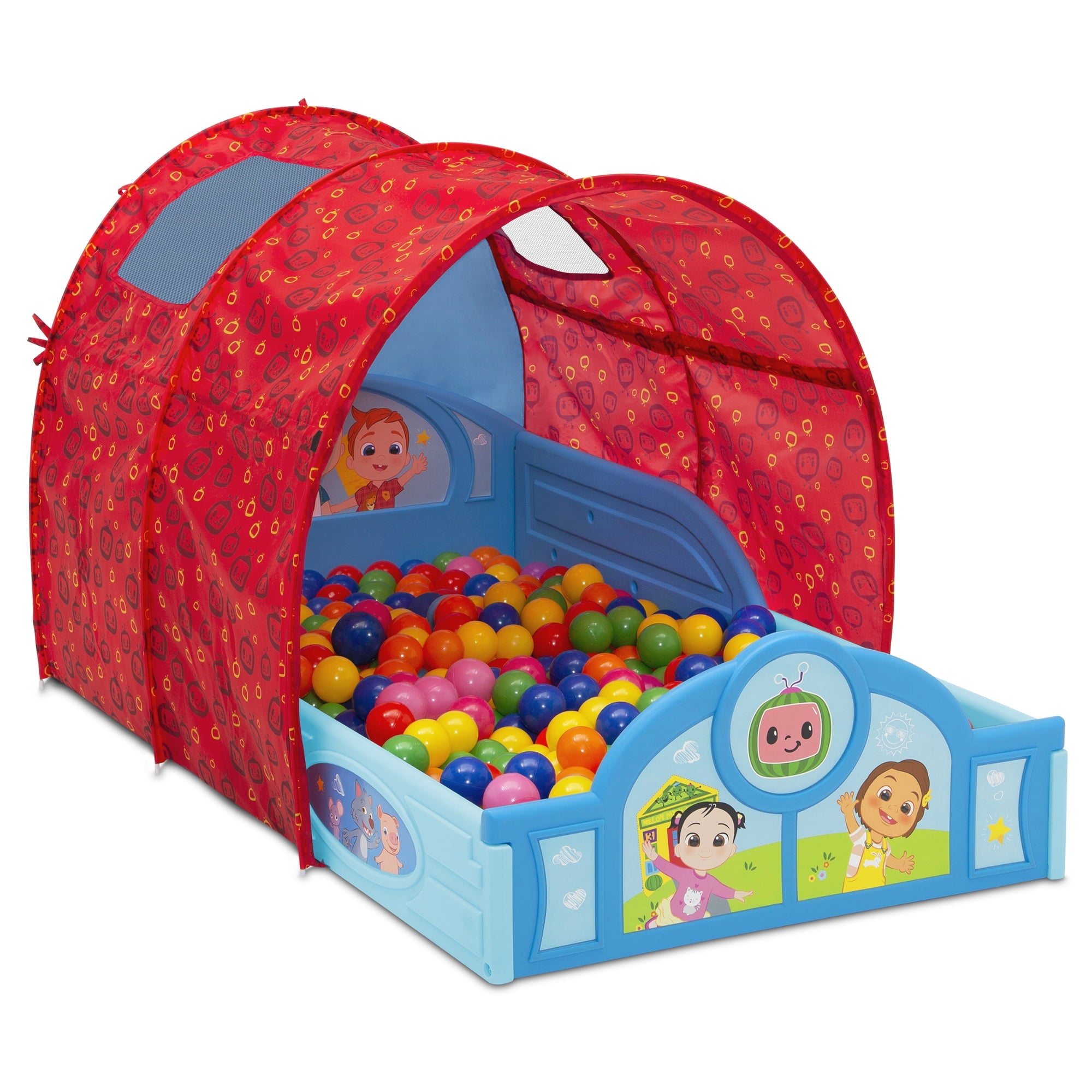 CoComelon Sleep and Play Toddler Bed with Tent by Delta Children