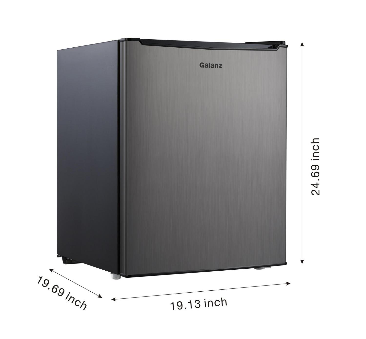 Galanz 27 Cu Ft One Door Mini Fridge Stainless Steel Look Estar  Crowdfused