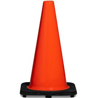 BOEN 18 in. Orange PVC Non Reflective Traffic Safety Cone TC-18