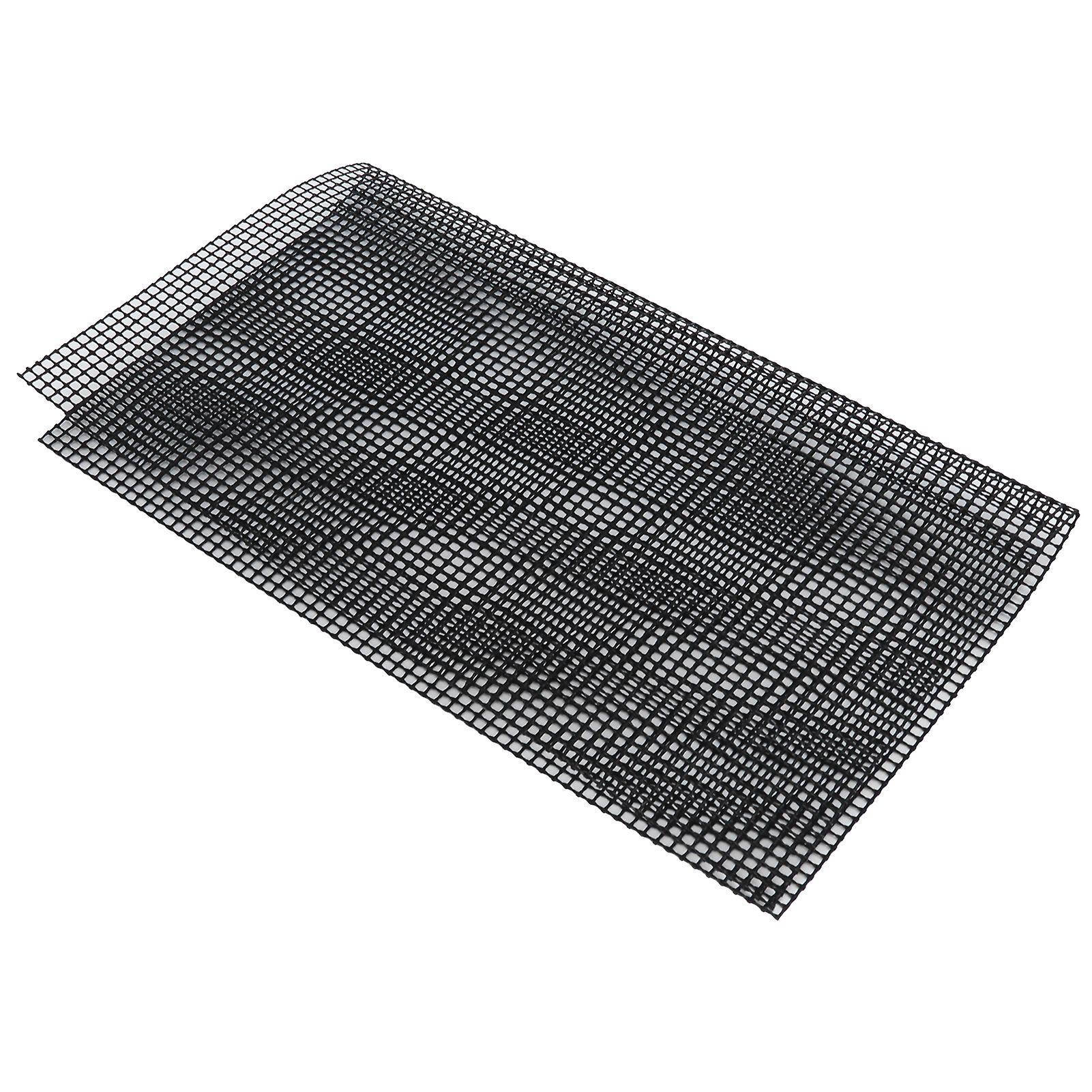 Food Grade Nonstick Grid Sheet Multifunctional Barbecue Grid Mat For Barbecue Outdoorblack 36x42cm