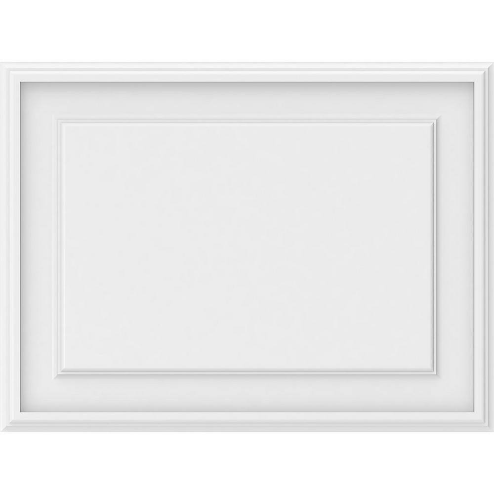 Ekena Millwork 58 in. x 24 in. x 18 in. Legacy Raised Panel White PVC Decorative Wall Panel WALP24X18X062LEG