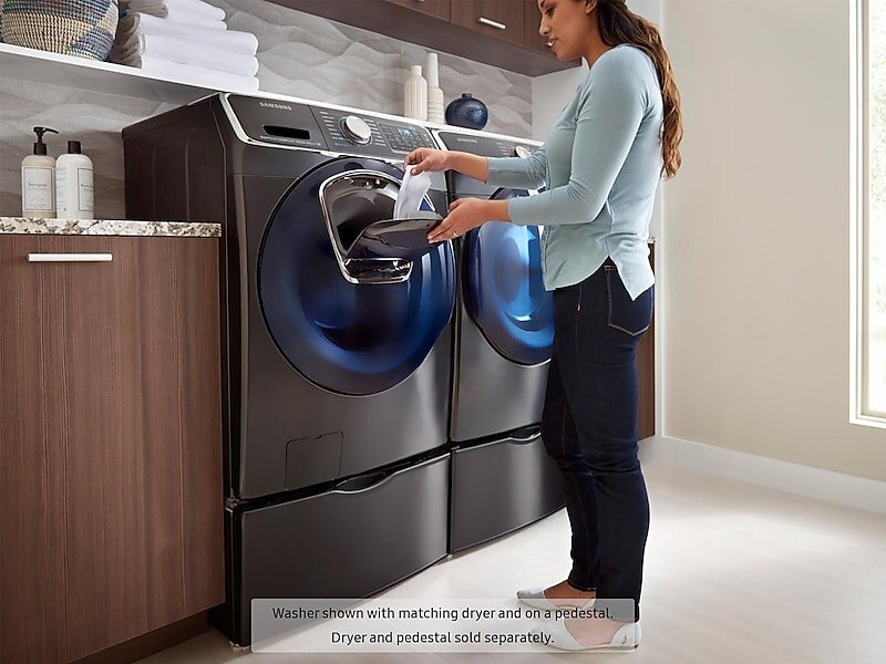 Samsung WF45K6500AV 4.5 Cu. Ft. Smart Front Load Washer With Addwash™ In Black Stainless Steel