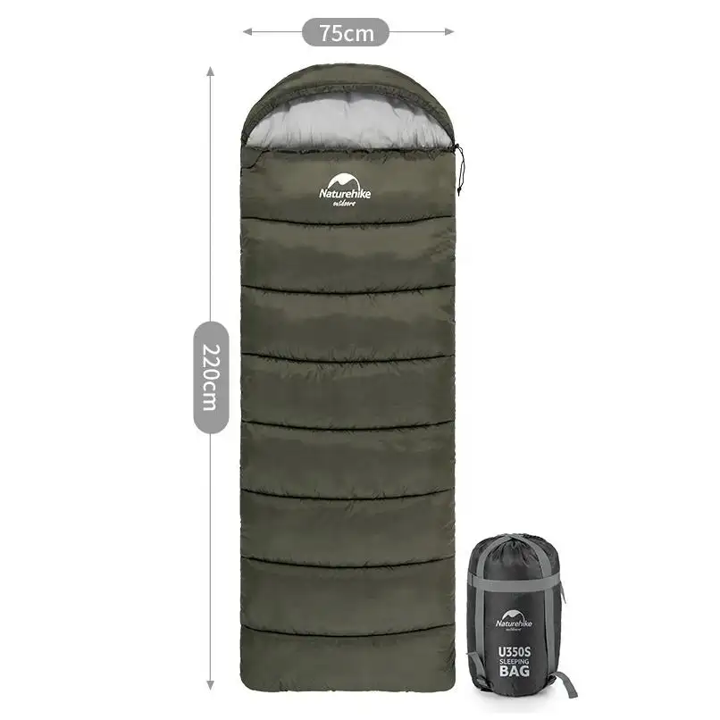 2023 new hot sale outdoor camping hiking new U150 U250 U350 envelope cotton sleeping bag with hood