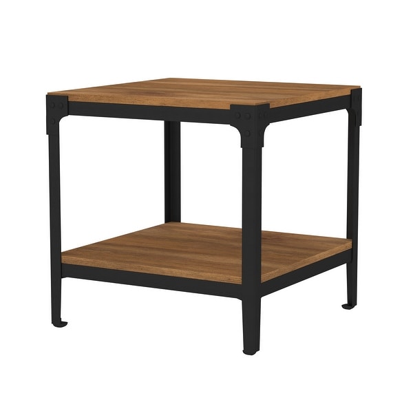 Middlebrook Witten Angle Iron Side Tables (Set of 2) Barnwood