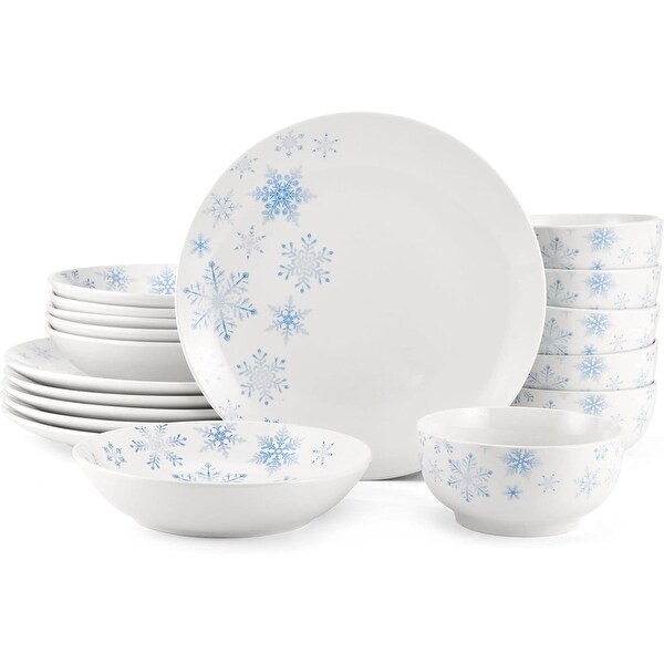 Studio Nova Winter Snowflakes 18 Piece Dinnerware Set