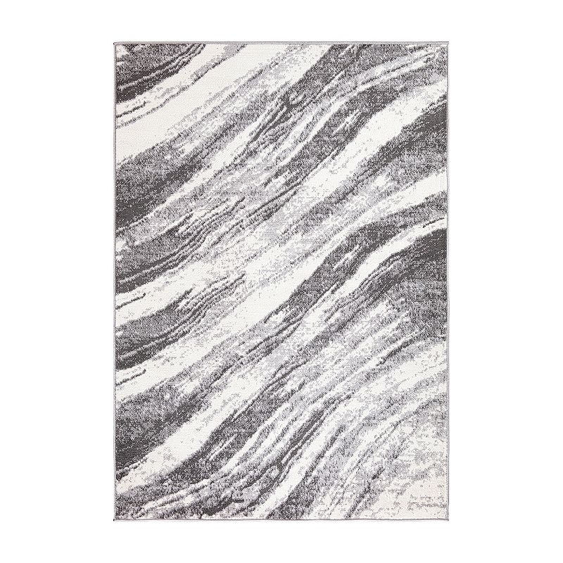 World Rug Gallery Modern Abstract Swirl Design Area Rug