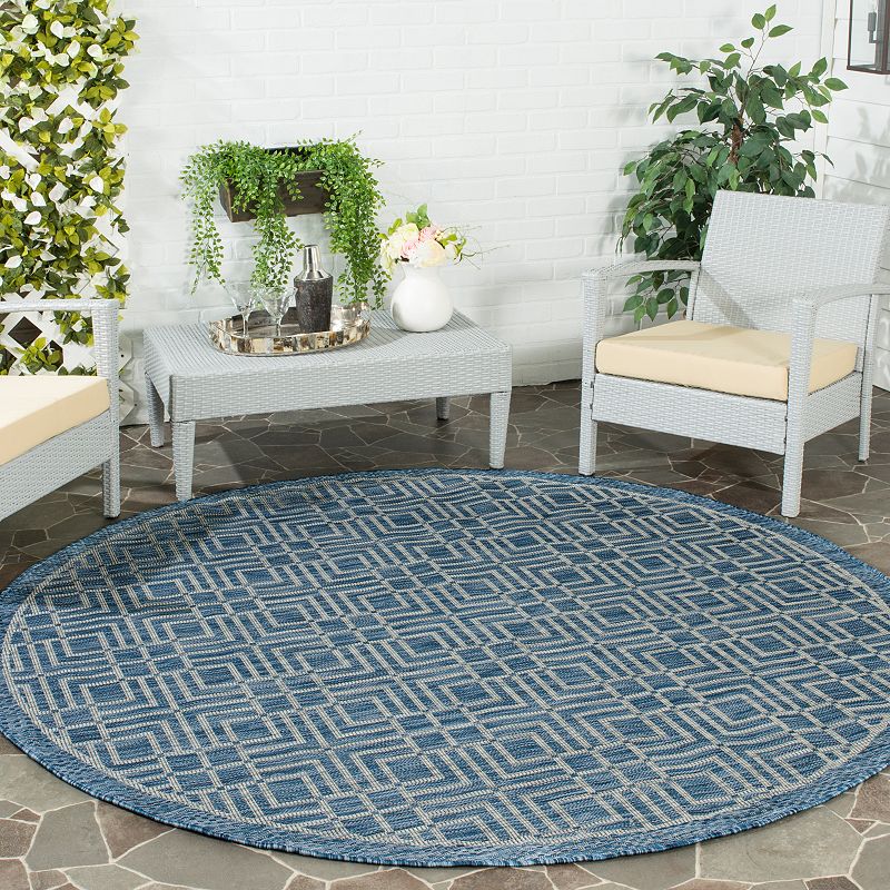 Safavieh Courtyard Labyrinth Lattice Indoor Outdoor Rug