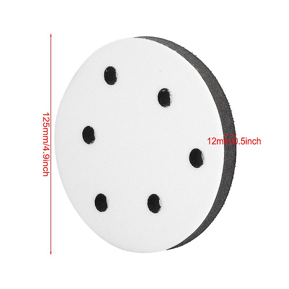 125mm Diameter Soft Buffer Sponge Interface Cushion Pad For Sanding Pads (6 Holes)