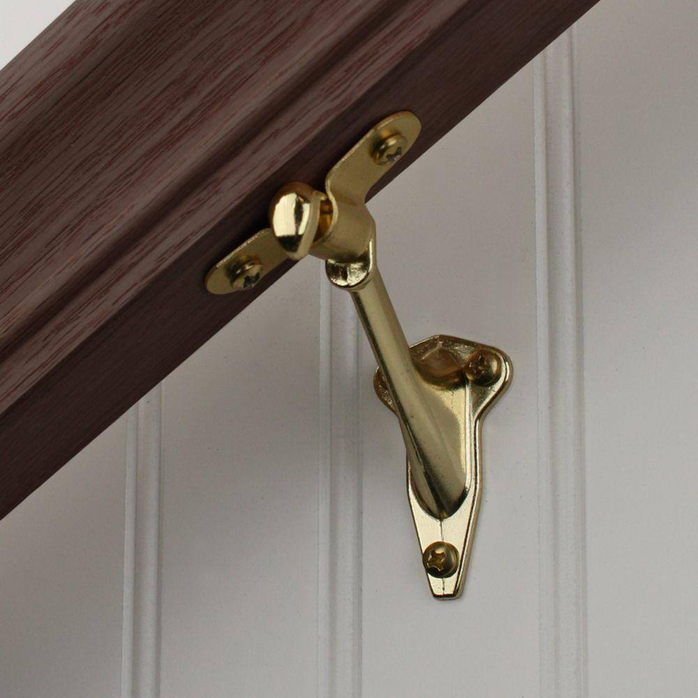 Everbilt Bright Brass Light-Duty Handrail Bracket 13608