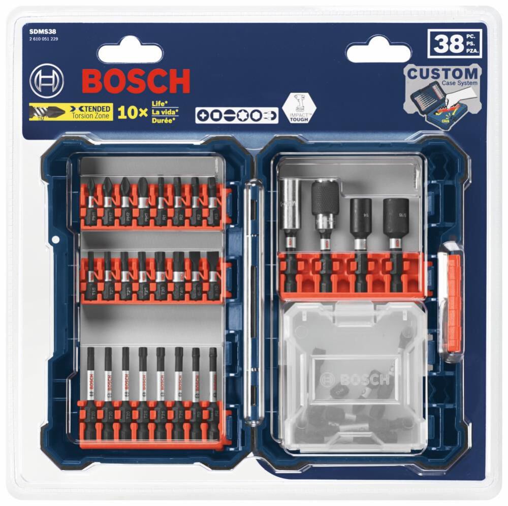 Bosch 38 pc. Impact Tough Screwdriving Custom Case System Set SDMS38 from Bosch