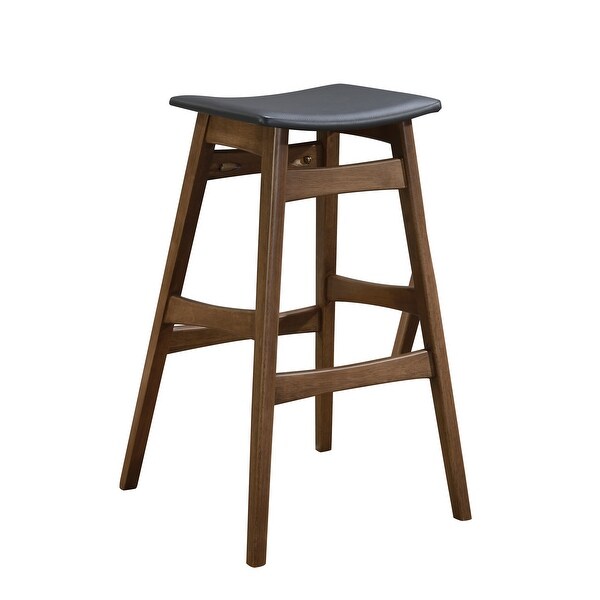 Midge Natural Walnut Mid-century Bar Height Stools (Set of 2)