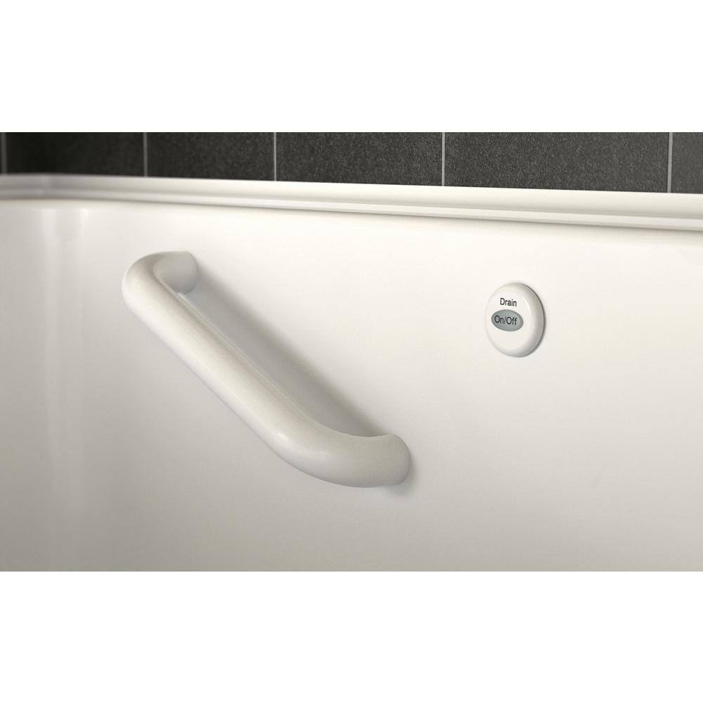 American Standard Acrylic Luxury 48 in. Right Hand Walk-In Air Bathtub in White 2848.119.ARW