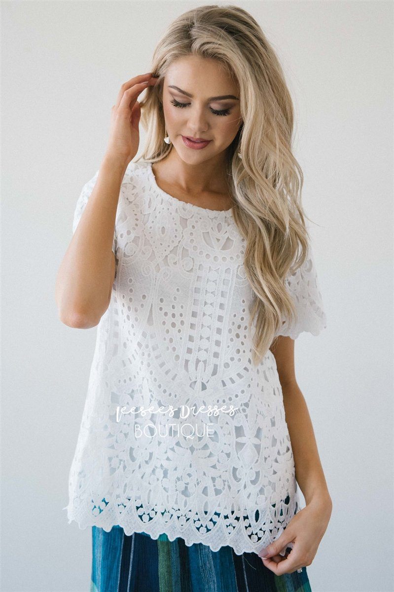 Graceful Crochet Lace Top