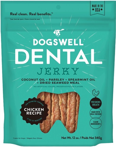 Dogswell Dental Chicken Recipe Jerky Dog Treats