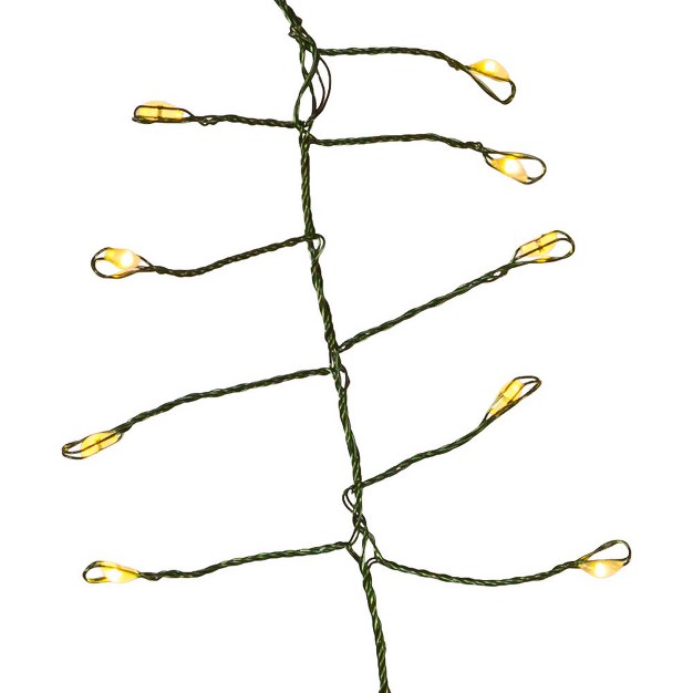 Kurt Adler 240 light Twinkle Cool White Led Led Cluster Garland With Green Wire