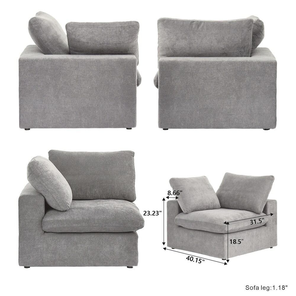 L Shape Couches for Living Room  Modern Modular Convertible Sectional Sofa Couch with Removable Cushion Covers