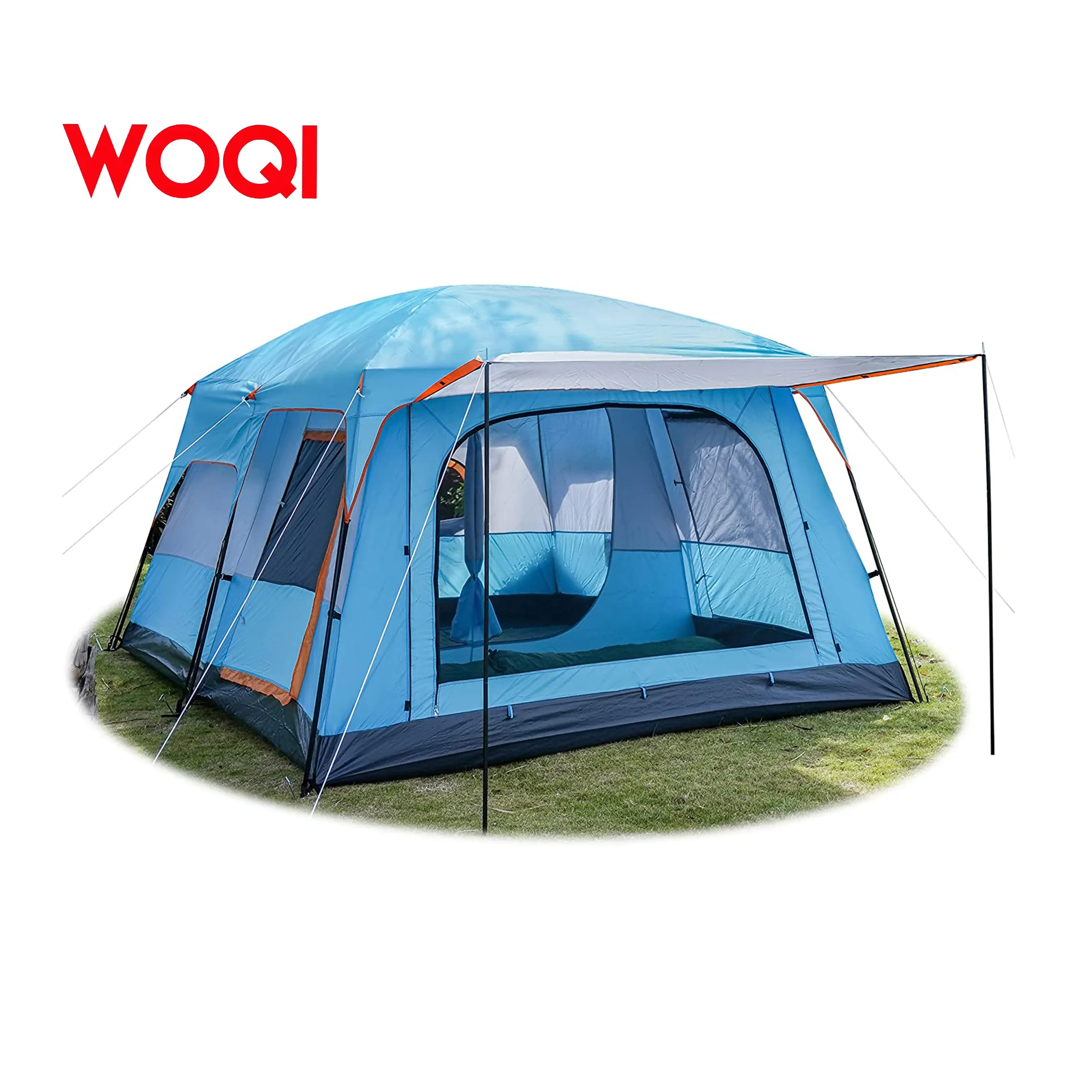 Woqi Family tents camping outdoor two room 8 person waterproof luxury big camping tent