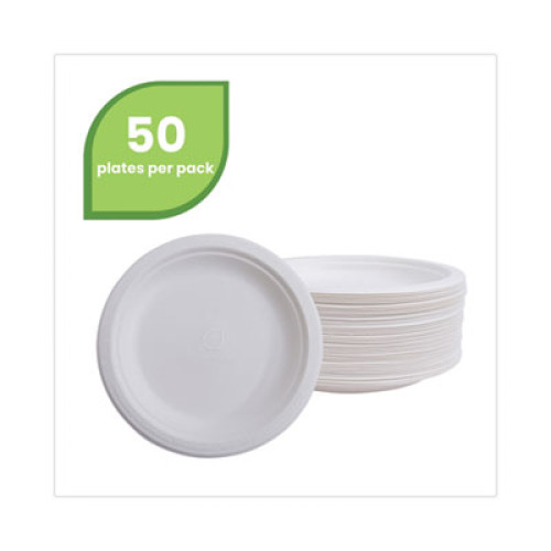 Eco-Products Renewable and Compostable Sugarcane Plates Convenience Pack， 6