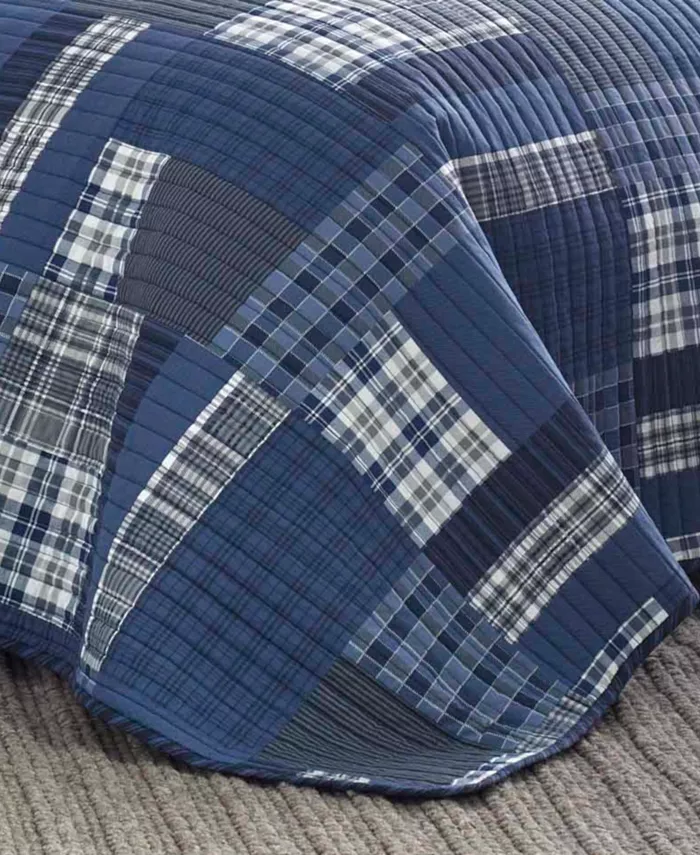 Eddie Bauer Eastmont Navy Reversible 2-Piece Twin Quilt Set