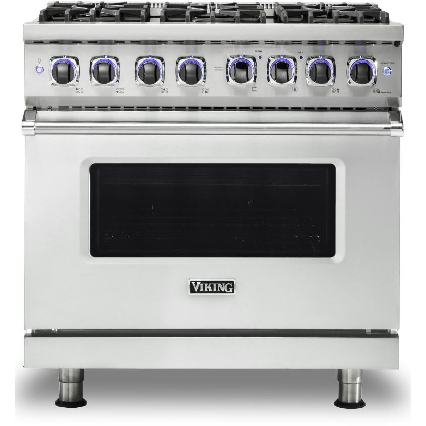 Viking 36-inch Freestanding Dual-Fuel Range with Elevation Burners CVDR7362-6BFWLP