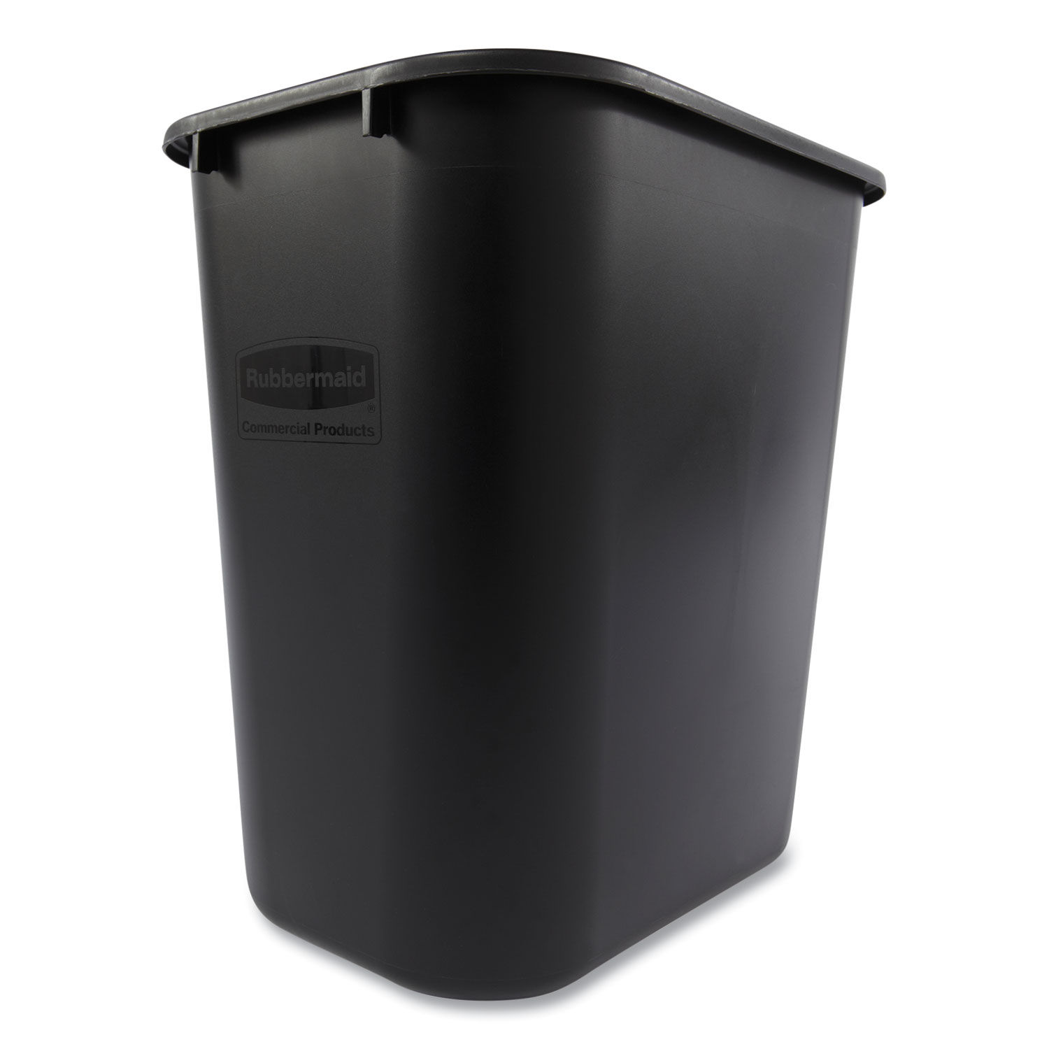 Deskside Plastic Wastebasket by Rubbermaidandreg; Commercial RCP295600BK