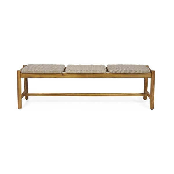 Cambria Wicker Bench by Christopher Knight Home