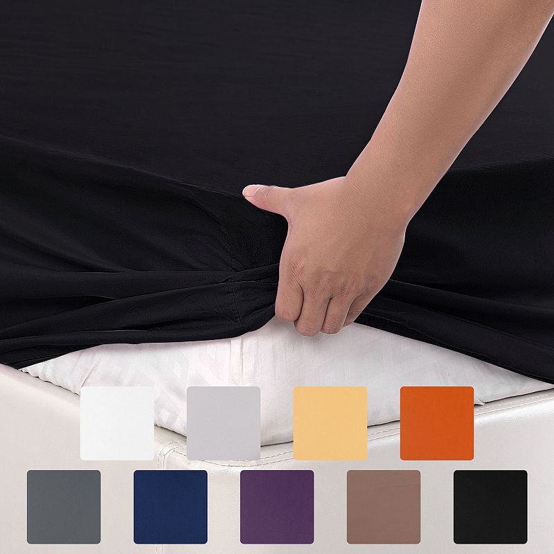 Breathable Fitted Sheets Durable Comfortable Bottom Shee15 Large Pocket Cotton Full 74 x 53(L*W)