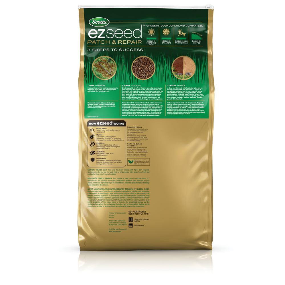 Scotts 10 lbs. EZ Seed Patch and Repair Bermudagrass Mulch Grass Seed and Fertilizer Combination (2-Pack) VB00050