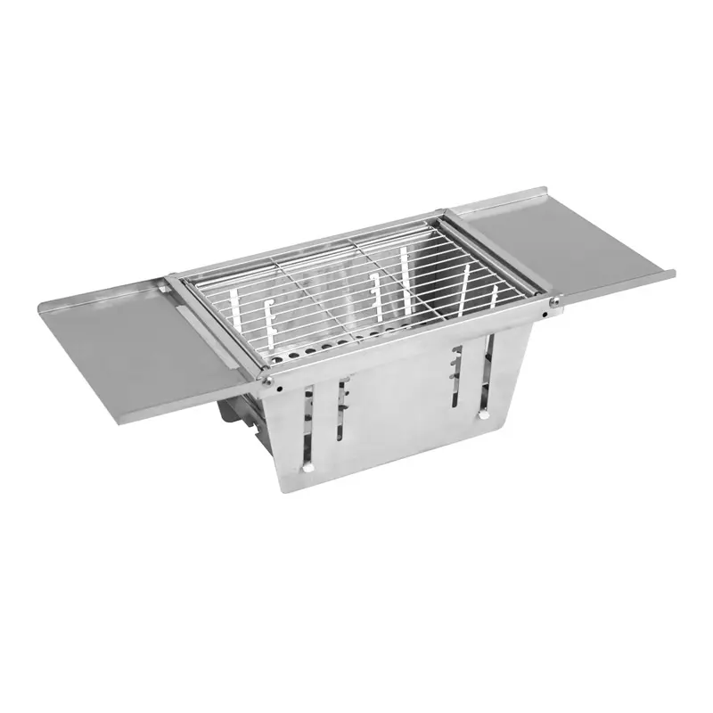 Outdoor Folding Bbq Grill Stainless Steel BBQ Wood Burning Stove For Camping