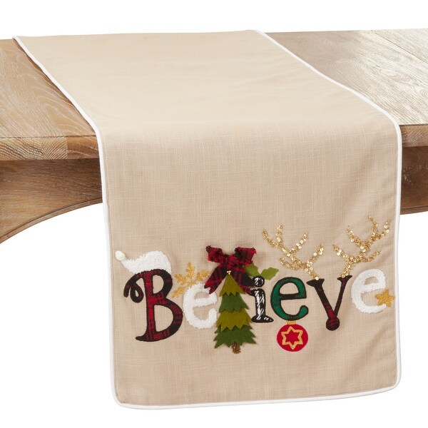 Table Runner With Believe Design