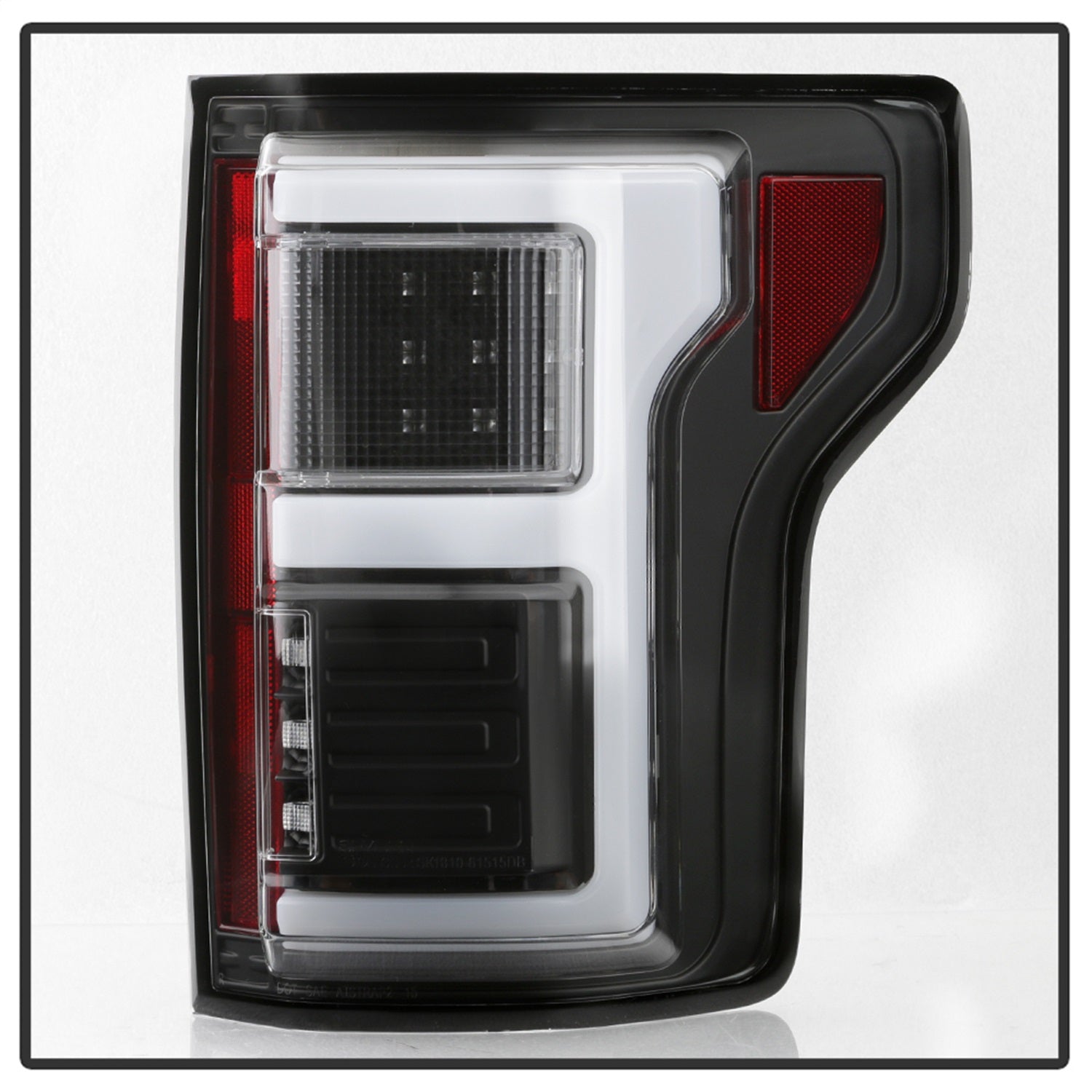 Spyder Auto 5085313 LED Tail Lights; Light Bar; Compatible w/Rear Blind Spot Sensor Only; Black;