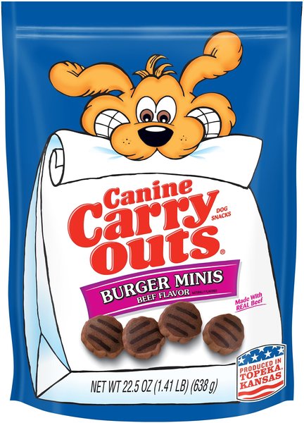 Canine Carry Outs Burger Minis Beef Flavor Dog Treats