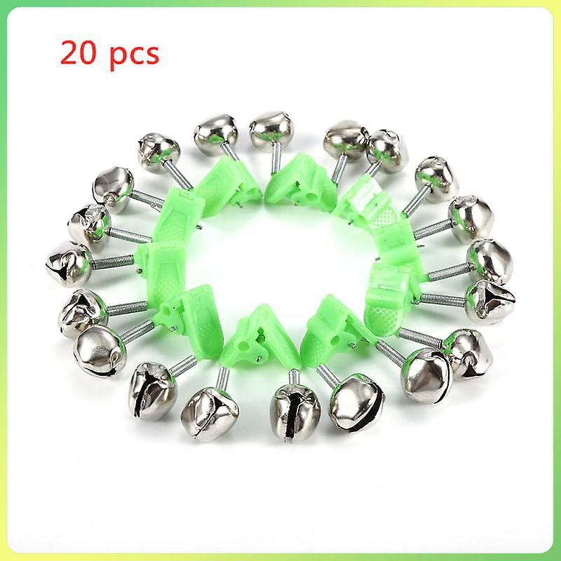 10/20pcs Fishing Bite Alarms Rod Bell Clamp Bite Sensitive Night Tip Clip Spiral Twin  Tip