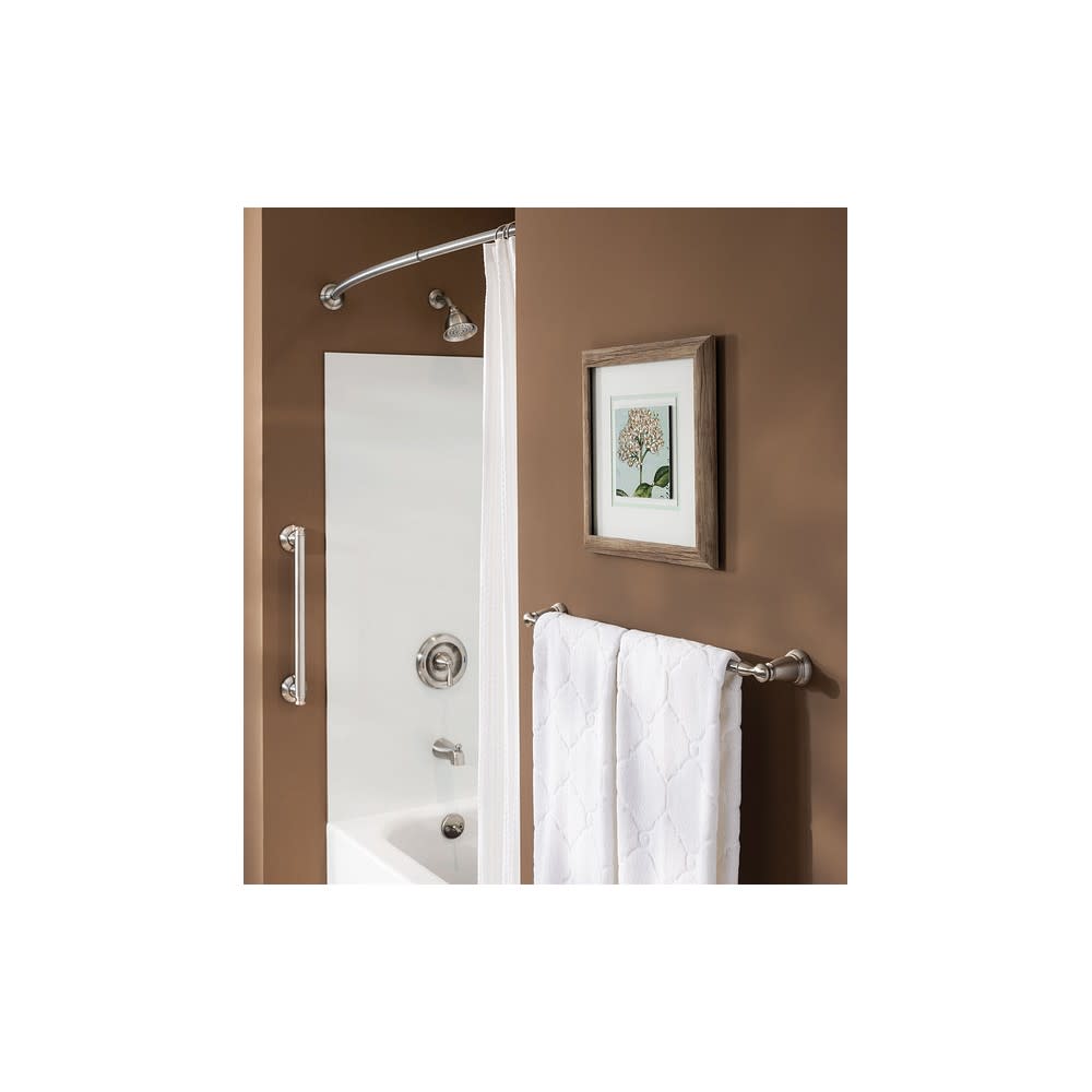 Moen Shower Rod Brushed Nickel 72 Adjustable Curved