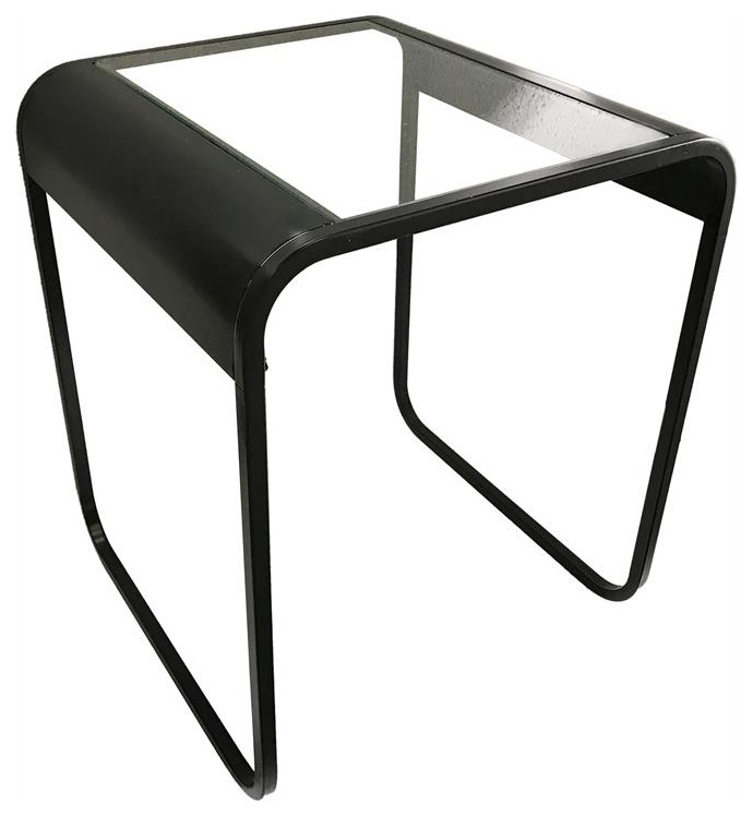 Furniture of America Shawton Glass Top 2 Piece Nesting Table Set in Black   Industrial   Coffee Table Sets   by Homesquare  Houzz