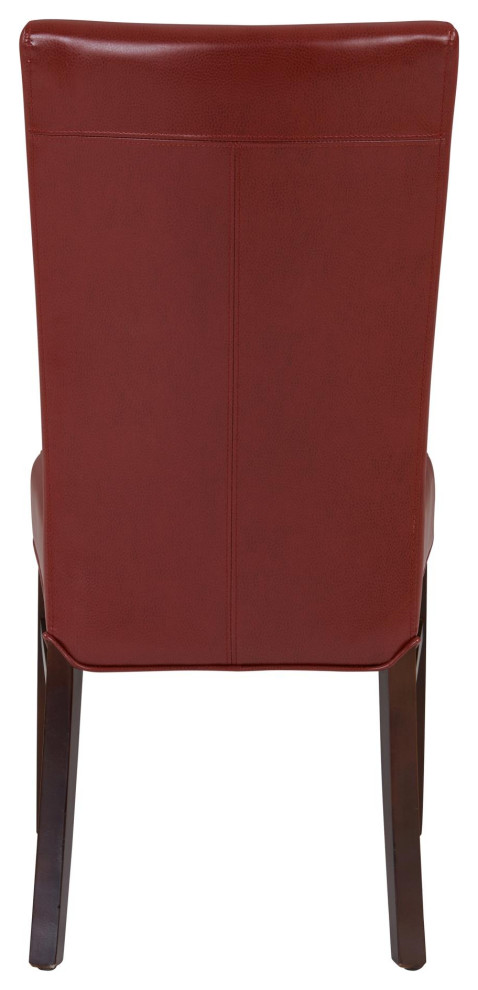 Ridge Bonded Leather Chair  Pomegranate (Set Of 2)   Contemporary   Dining Chairs   by Virgil Stanis Design  Houzz