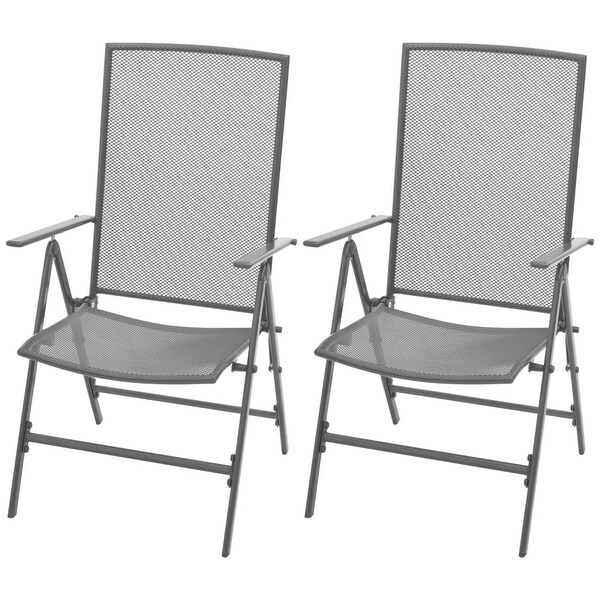 3 Piece Patio Dining Set Steel Anthracite -  - 36225676