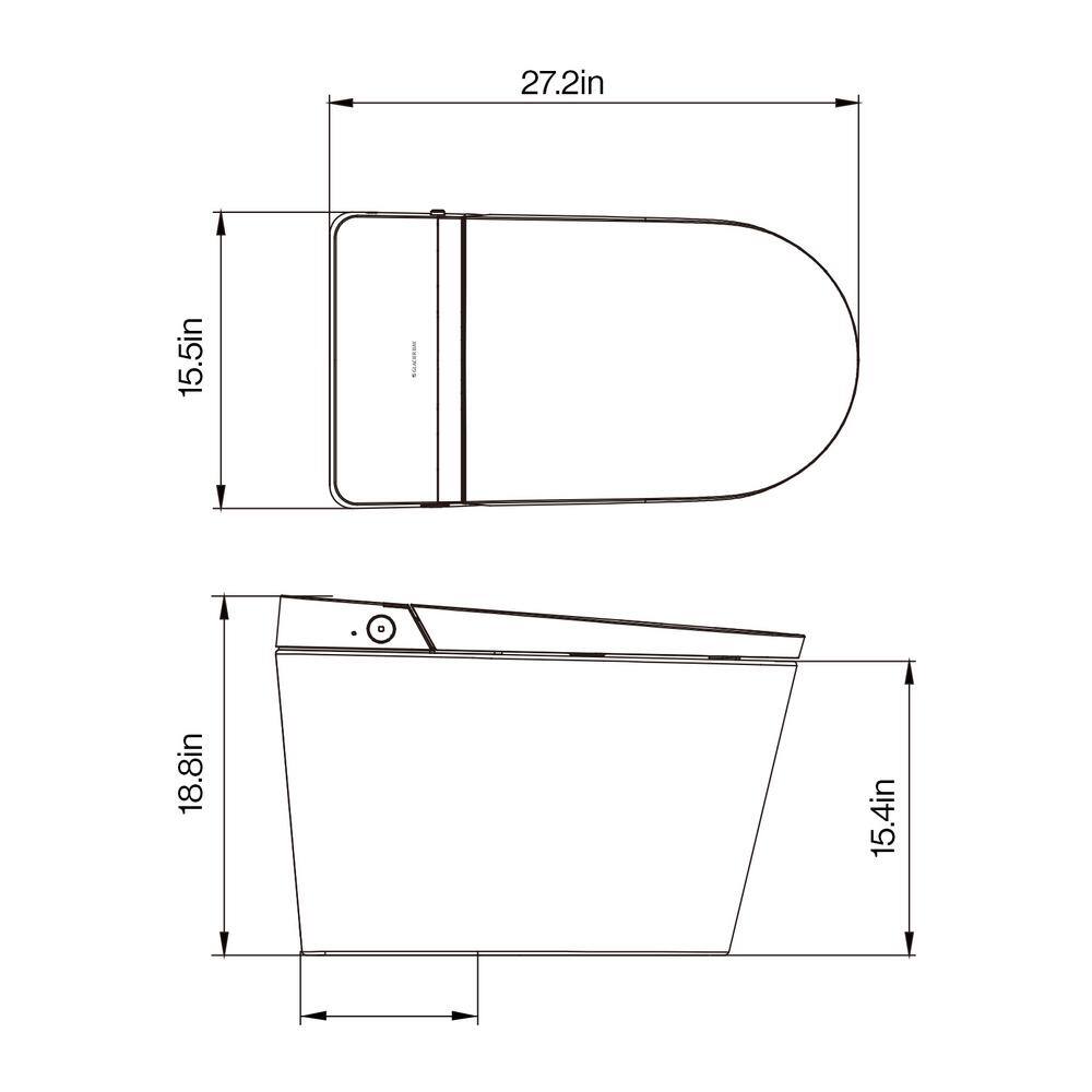 Glacier Bay G15 Smart toilet with Antimicrobial Protected Seat G15