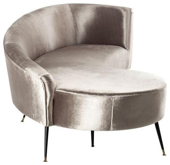 Nicollet Velvet Parisian Sofa  Champagne   Midcentury   Sofas   by Rustic Home Furniture Deco  Houzz