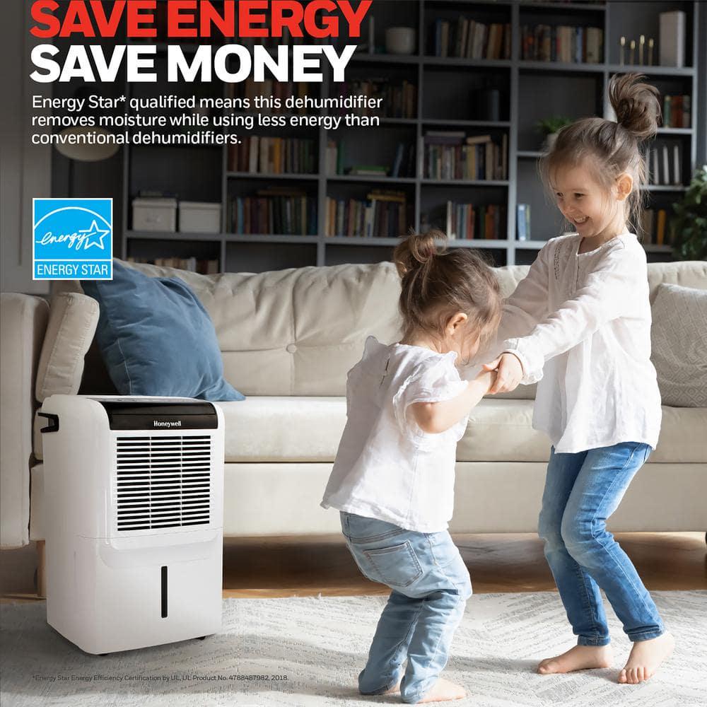 Honeywell 50 Pint Energy Star Dehumidifier with AntiSpill Design Fan and 5 Year Warranty