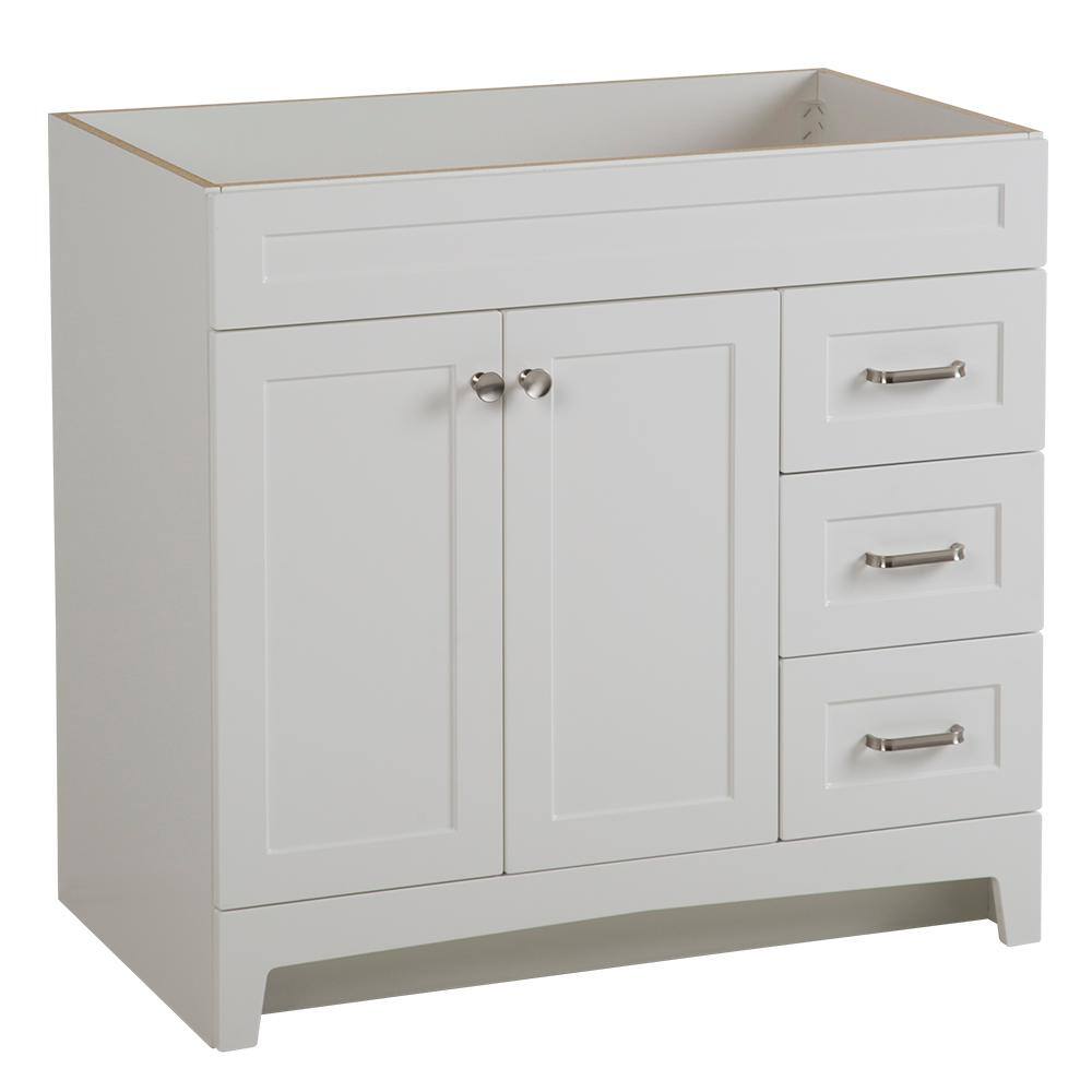 Home Decorators Collection Thornbriar 36.0 in. W x 21.5 in. D x 34.2 in. H Bath Vanity Cabinet without Top in Polar White TB3621-WH