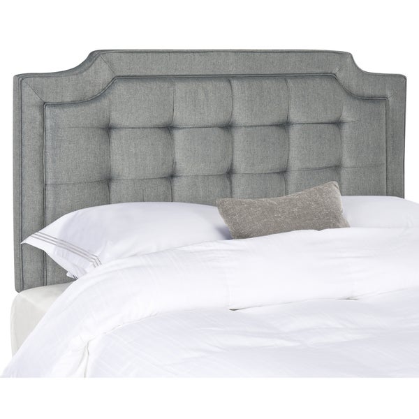 SAFAVIEH Saphire Grey Upholstered Tufted Headboard (King) - - 11923949