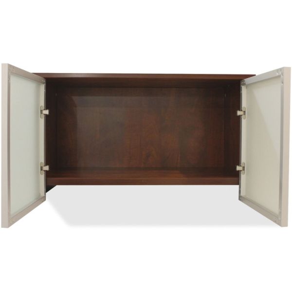 Lorell Wall-Mount Hutch Frosted Glass Door