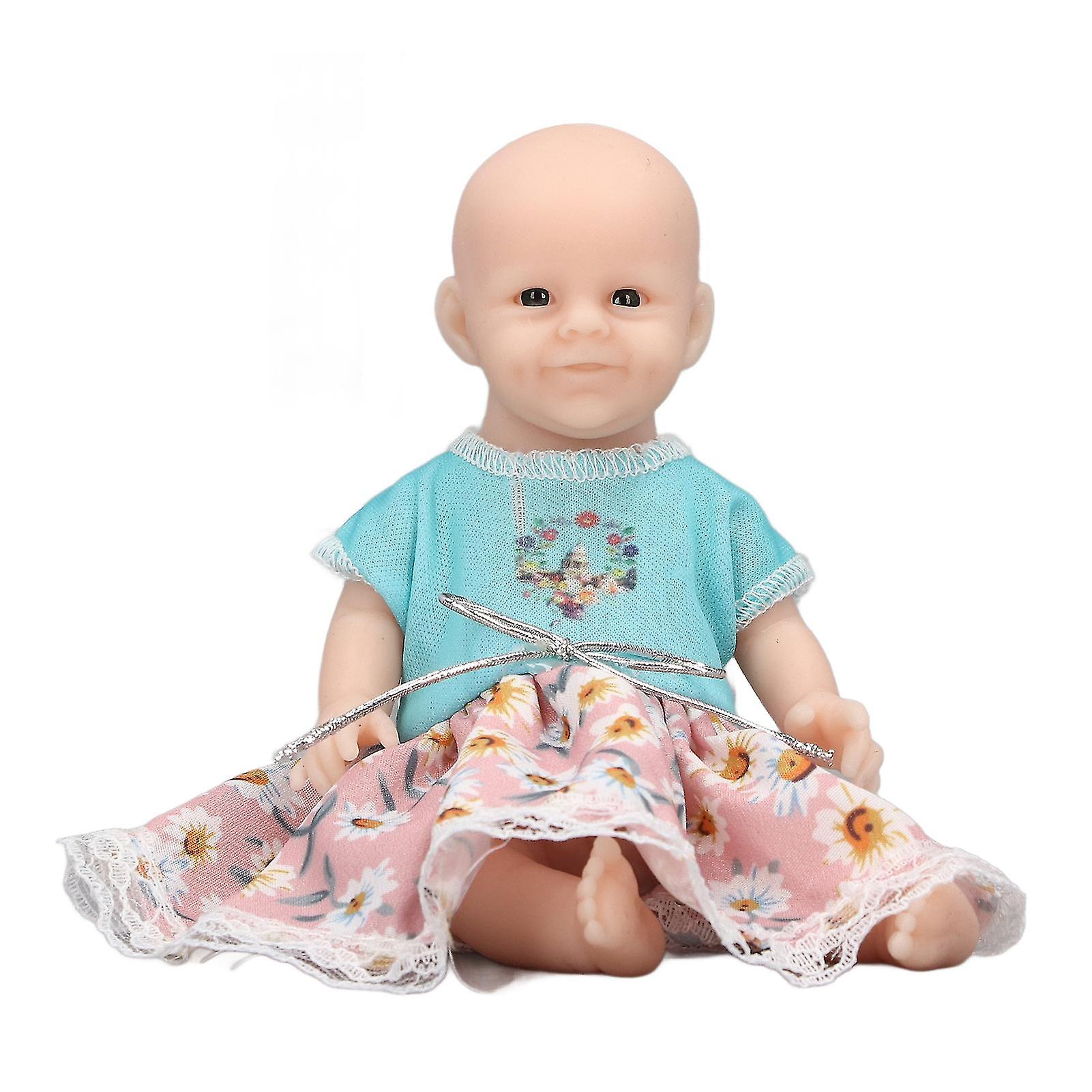 Baby Doll Full Silicone 6in Lifelike Reborn Newborn Soft Toy for Above 3 Years Old