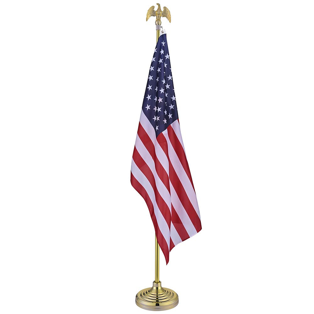 Yescom 6' Indoor Flagpole with Stand US Flag