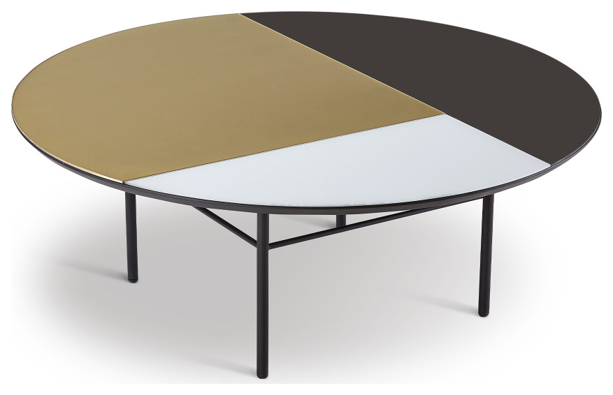 Tri Color Round Coffee Table  Liang  ampEimil Orphenus   Contemporary   Coffee Tables   by Oroa   Distinctive Furniture  Houzz