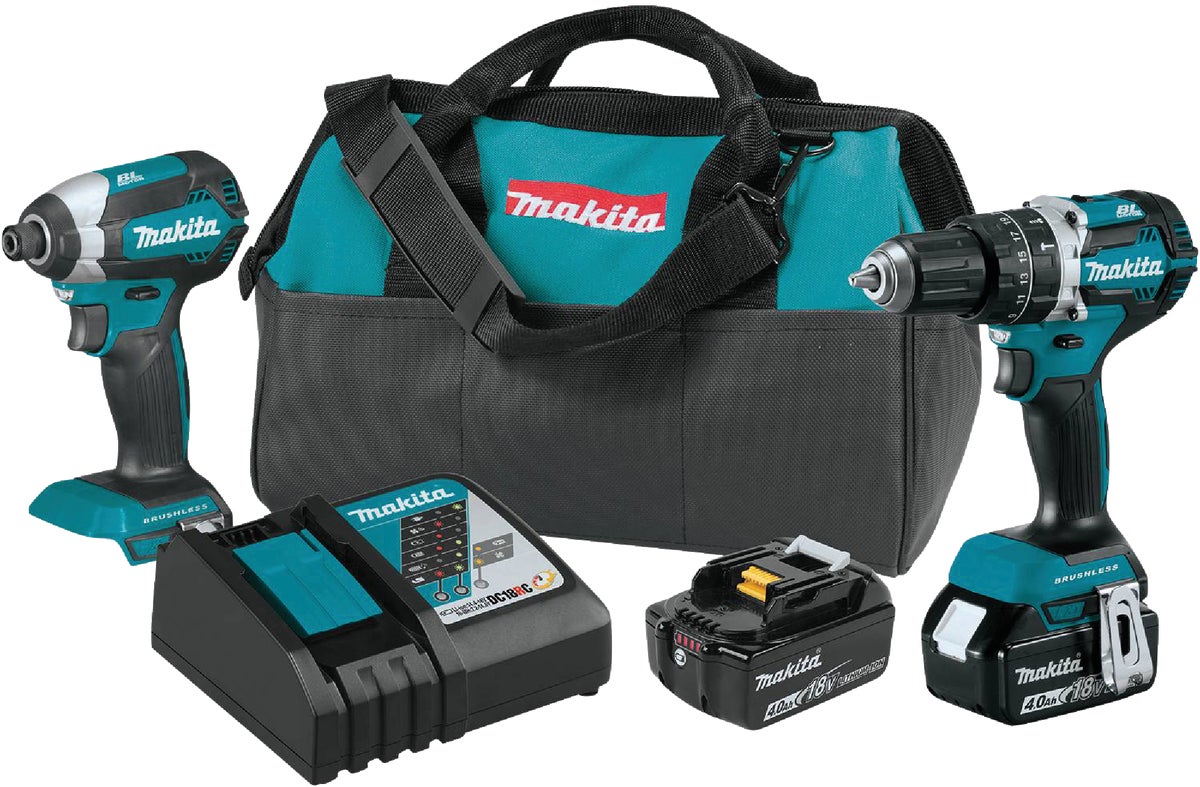 Makita 18V LXT Li-Ion Brushless Hammer Drillamp Impact Cordless Tool Combo Kit