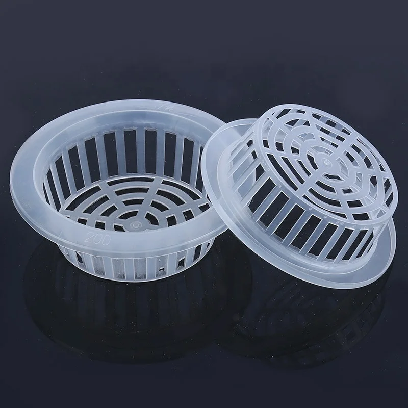 hydroponic net pots transparent clear orchid breathable drainage anti rot root special mesh plastic flower mesh pot net cup