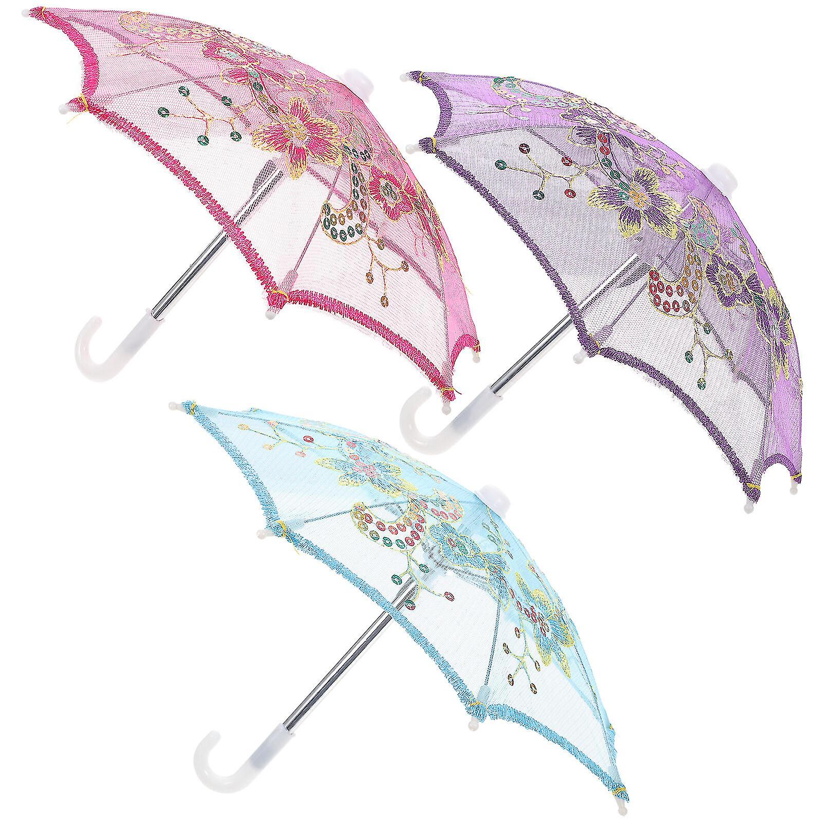 3 Pcs Rayan Toys Kids Kids Umbrella Toy Small Vintage Umbrella Lace Umbrella Vintage Toys Mini Lace Parasol