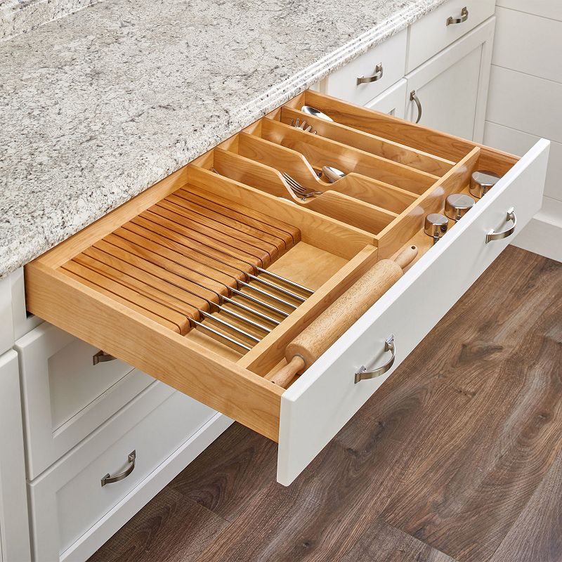 Rev-A-Shelf 33 x 22 Shallow Utility/ Knife Block Drawer Insert， 4WUTKB-36H-1